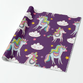 Muster Unicorn Funny Magic Horse Geschenkpapier (Ungerollt)