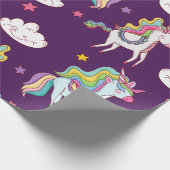 Muster Unicorn Funny Magic Horse Geschenkpapier (Ecke)