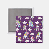 Muster Unicorn Funny Magic Horse Magnet (Vorderseite/Rückseite)
