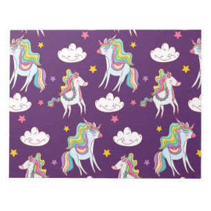 Muster Unicorn Funny Magic Horse Notizblock