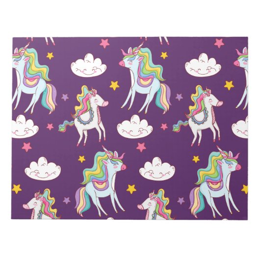 Muster Unicorn Funny Magic Horse Notizblock (Vorderseite)