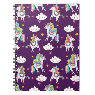 Muster Unicorn Funny Magic Horse Notizblock