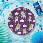 Muster Unicorn Funny Magic Horse Pappteller (Party)