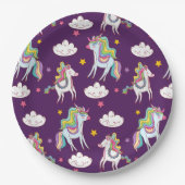 Muster Unicorn Funny Magic Horse Pappteller (Vorderseite)