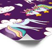 Muster Unicorn Funny Magic Horse Poster (Ecke)