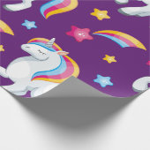 Muster Unicorn Magic Horse Niedlich Geschenkpapier (Ecke)