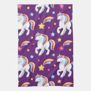Muster Unicorn Magic Horse Niedlich Geschirrtuch
