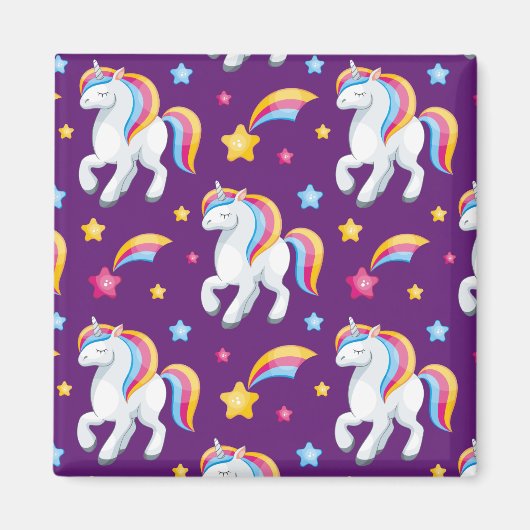 Muster Unicorn Magic Horse Niedlich Magnet (Vorne)