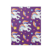 Muster Unicorn Magic Horse Niedlich Notizblock (Rotiert)