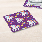 Muster Unicorn Magic Horse Niedlich Rechteckiger Pappuntersetzer (angewinkelt)