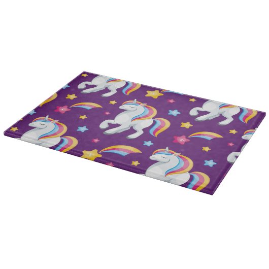 Muster Unicorn Magic Horse Niedlich Schneidebrett (Ecke)