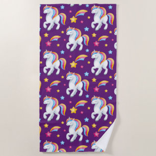 Muster Unicorn Magic Horse Niedlich Strandtuch