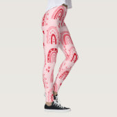 Muster Valentine 2023 Hintergrund mit Herz-Liebe Leggings (Rechts)