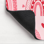 Muster Valentine 2023 Hintergrund mit Herz-Liebe Mousepad (Ecke)