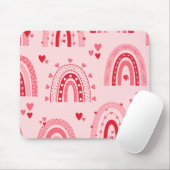 Muster Valentine 2023 Hintergrund mit Herz-Liebe Mousepad (Mit Mouse)