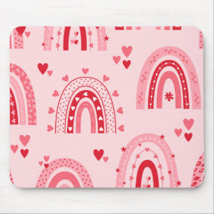 Muster Valentine 2023 Hintergrund mit Herz-Liebe Mousepad
