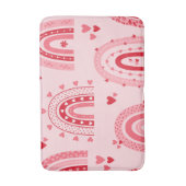Muster Valentine 2024 Hintergrund mit Herz-Liebe Badematte (Vorderseite Vertikal)
