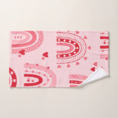 Muster Valentine 2024 Hintergrund mit Herz-Liebe Handtuch (Handtuch)