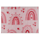 Muster Valentine 2024 Hintergrund mit Herz-Liebe Schneidebrett (Vorderseite)