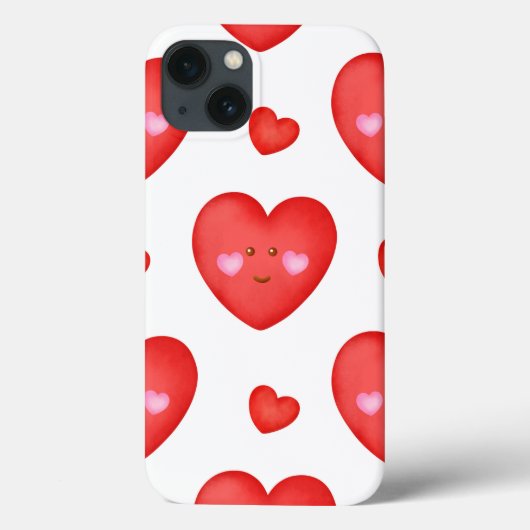 Muster Valentine Hintergrund mit Herz-Liebe Case-Mate iPhone Hülle (Rückseite)