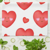 Muster Valentine Hintergrund mit Herz-Liebe Geschirrtuch (Gefaltet)