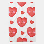 Muster Valentine Hintergrund mit Herz-Liebe Geschirrtuch (Vertikal)