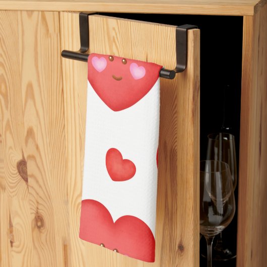 Muster Valentine Hintergrund mit Herz-Liebe Geschirrtuch (Drittel gefaltet)
