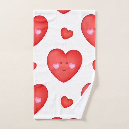 Muster Valentine Hintergrund mit Herz-Liebe Handtuch (Handtuch)