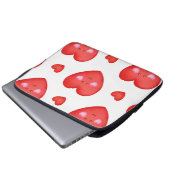 Muster Valentine Hintergrund mit Herz-Liebe Laptopschutzhülle (Vorne Knopf)