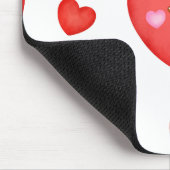Muster Valentine Hintergrund mit Herz-Liebe Mousepad (Ecke)