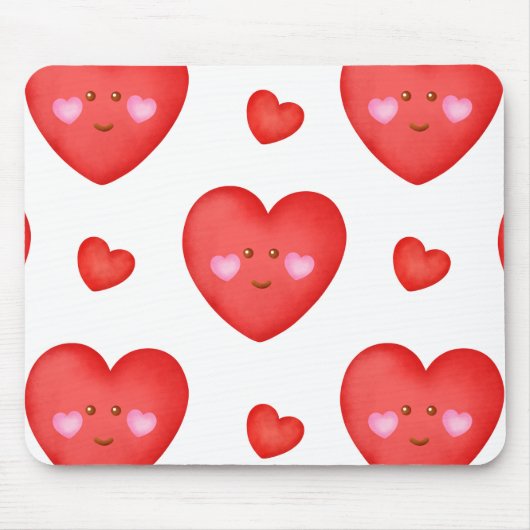 Muster Valentine Hintergrund mit Herz-Liebe Mousepad (Vorne)