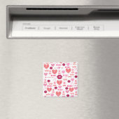 Muster Valentinstag 2023 Hintergrund mit Herz Magnet (In Situ (Geschirrspüler))