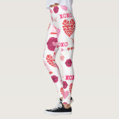 Muster Valentinstag 2024 Hintergrund mit Herz Leggings (Links)