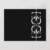 Muster viktorianisch schwarz schwarz klassisch postkarte (Vorderseite)