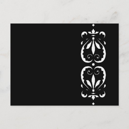 Muster viktorianisch schwarz schwarz klassisch postkarte (Vorderseite)