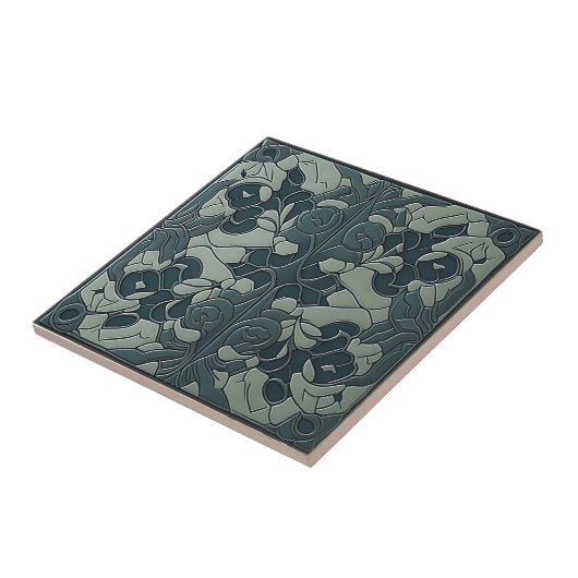 Muster Vintage Jugendstil-Keramiken Fliese (Seite)