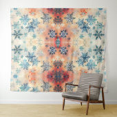 Muster Vintager Schneeflocken - Tapestyle Wandteppich (Beispiel (Horizontal))