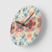 Muster Vintager Schneeflocken - Uhr (Winkel)