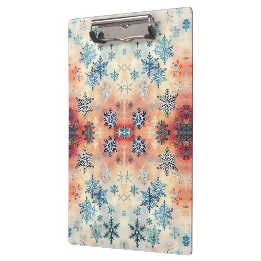 Muster Vintager Schneeflocken - Zwischenablage Klemmbrett (Links)