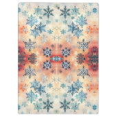 Muster Vintager Schneeflocken - Zwischenablage Klemmbrett (Rückseite)
