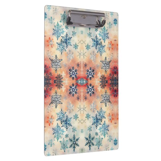 Muster Vintager Schneeflocken - Zwischenablage Klemmbrett (Rechts)