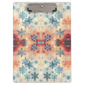 Muster Vintager Schneeflocken - Zwischenablage Klemmbrett (Vorderseite)
