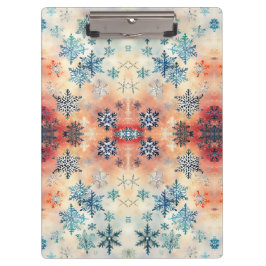 Muster Vintager Schneeflocken - Zwischenablage Klemmbrett