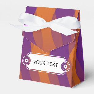 Muster - violette Orangenwellen + Ihr Text Geschenkschachtel