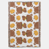 Muster von Bären, Niedlichen Bären, Fall, Kürbiski Decke (Vorderseite Vertikal)