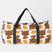 Muster von Bären, Niedlichen Bären, Fall, Kürbiski Duffle Bag (Rückseite)