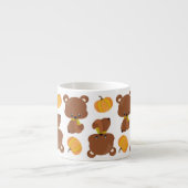Muster von Bären, Niedlichen Bären, Fall, Kürbiski Espressotasse (Vorderseite)