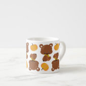 Muster von Bären, Niedlichen Bären, Fall, Kürbiski Espressotasse (Vorderseite Rechts)