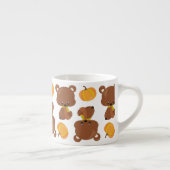Muster von Bären, Niedlichen Bären, Fall, Kürbiski Espressotasse (Rechts)