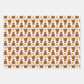 Muster von Bären, Niedlichen Bären, Fall, Kürbiski Geschenkpapier Set (Vorderseite 2)